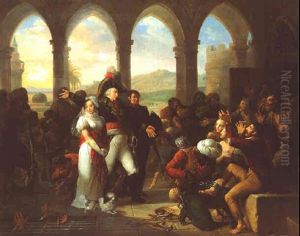 Le General Lacombe Saint Michel Delivrant Les Francais De Tunis by Jean-Frederic Schall