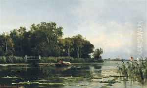 Paysage De Hollande by Edmond De Schampheleer