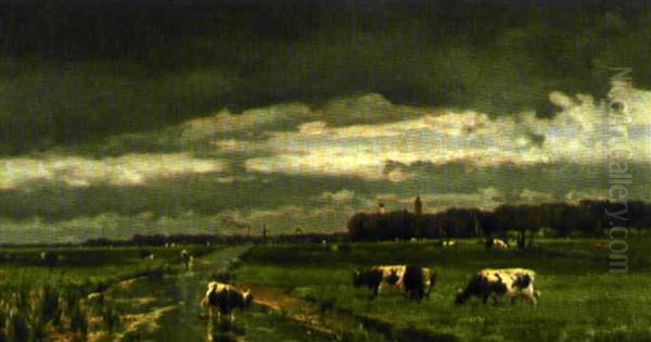 Weite Landschaft Mit Weidenden Kuhen - view 1