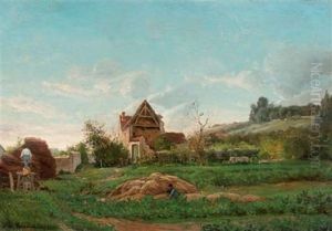 Working In The Countryside by Edmond De Schampheleer