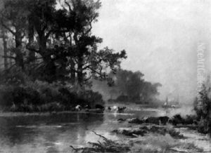 Troupeau Traversant La Riviere Troupeau Traversant La Riviere