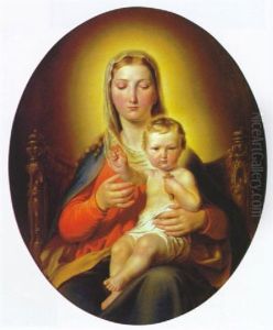 Madonna And Child by Franz Schams