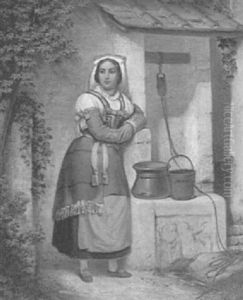 Resting By The Well by Franz Schams