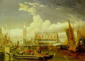 Parti Fra Venedig Med Dogepaladset Og Marcus Pladsen Parti Fra Venedig Med Dogepaladset Og Marcus Pladsen