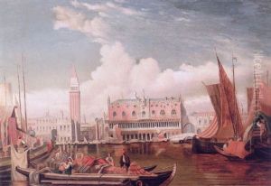 Canal Grande Med Markuspladsen Og Dogepaladset I Baggrunden Canal Grande Med Markuspladsen Og Dogepaladset I Baggrunden