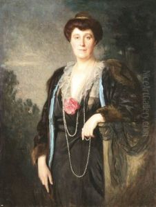 Portrait Of A Society Woman by Victor Scharf
