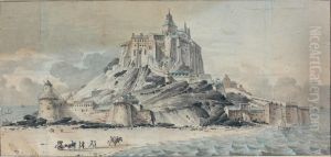 Vue Animee Du Mont Saint-michel by Ferdinand Bourjot