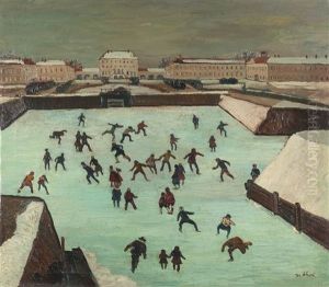 Nymphenburg Im Winter (wintertime In Nymphenburg) by Josef Scharl