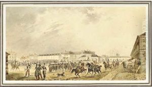 A Calvary Battle by Ferdinand Bourjot