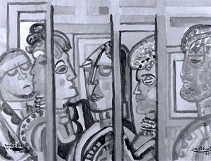 Opening Day Of An Art Show by Josef Scharl