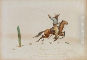 An Arizona Cowcatcher; The Wild Wild West; An Arizona Sidewalk; Picking The Rooster; When East Meets West by George King Bourke