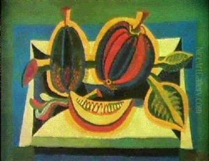 Stilleben Mit Melonen by Josef Scharl
