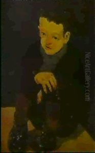 Portrait Eines Hockenden Jungen Portrait Eines Hockenden Jungen