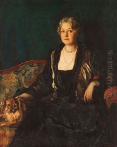 Lady's Portrait With Dog by Nikol Schattenstein