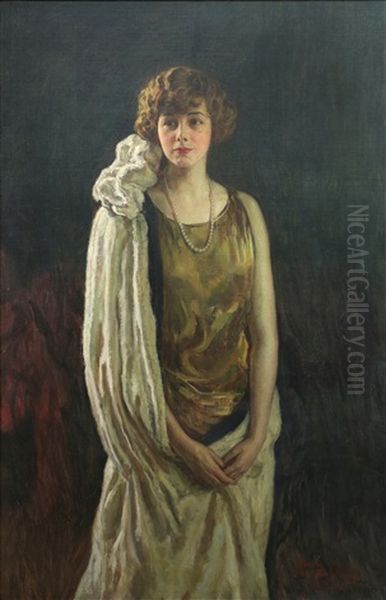 Portrait Of A Young Woman With A String Of Pearls - view 1