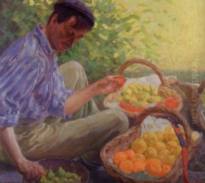 Roman Fruit Vendor by Nikol Schattenstein