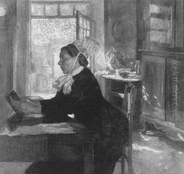 Woman Reading - view 1