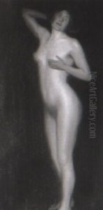 A Standing Female Nude by Nikol Schattenstein