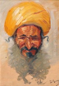 Yemenite Man With A Turban by Boris Schatz