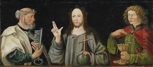 Christus Und Die Zwolf Apostel (in Collab. W/his Workshop) by Hans Leonhard Schaeufelein