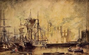 Brand Am Hafen by Jules Schaumburg