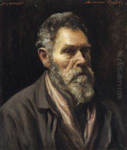 Portrait Des Malers Anders Andersen-lundby by Richard Schaupp