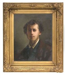 Bildnis Eines Bartigen Herrn Im Braunen Rock, Wohl Ein Selbstportrait Des Kunstlers by Ferdinand Schauss