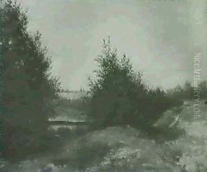Landschaft Mit Bachlauf by Ferdinand Schauss