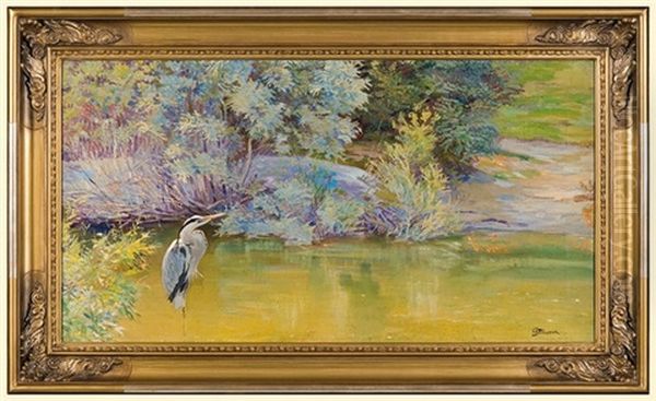 Heron Over The Water - view 1