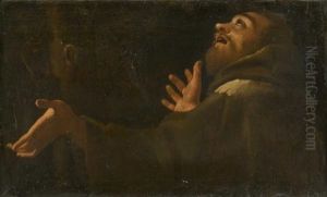 San Francesco In Preghiera by Bartolomeo Schedoni