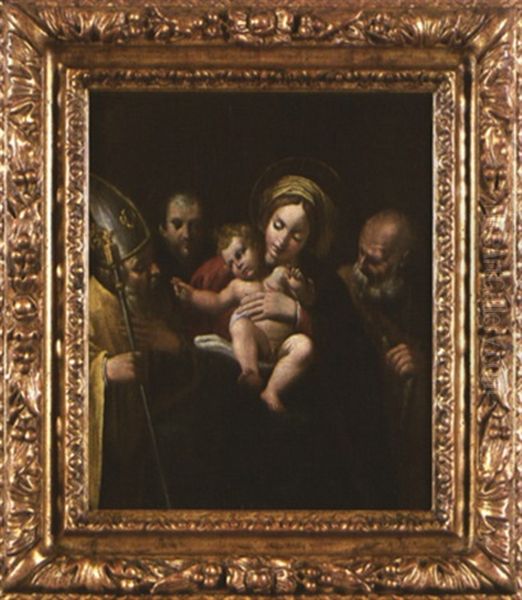 Sainte Famille Avec Deux Saints - view 1