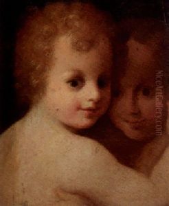 The Infant Christ And The Infant Saint John The Baptist by Bartolomeo Schedoni