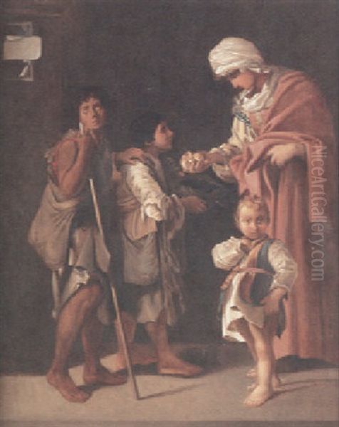 Saint Elizabeth Of Hungary Giving Alms - view 1