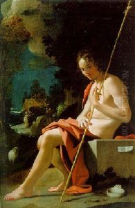 Saint John The Baptist In The Desert by Bartolomeo Schedoni