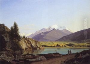 Alpenlandschaft - Am Schliersee by Johann Daniel Scheel