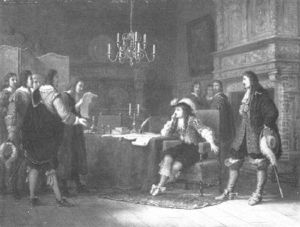 Konig Karl I. Von England Wird Das Todesurteil Verlesen by Andries Scheerboom