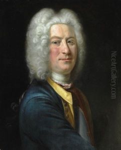 Portrait Of The Swedish Major-general Otto Reinhold Wrangel (1681-1744) by Johann Henrik Scheffel