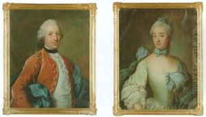 Portratt Av Friherre Joel Gripenstierna Ikladd Rod Rock Och Bla Mantel by Johann Henrik Scheffel