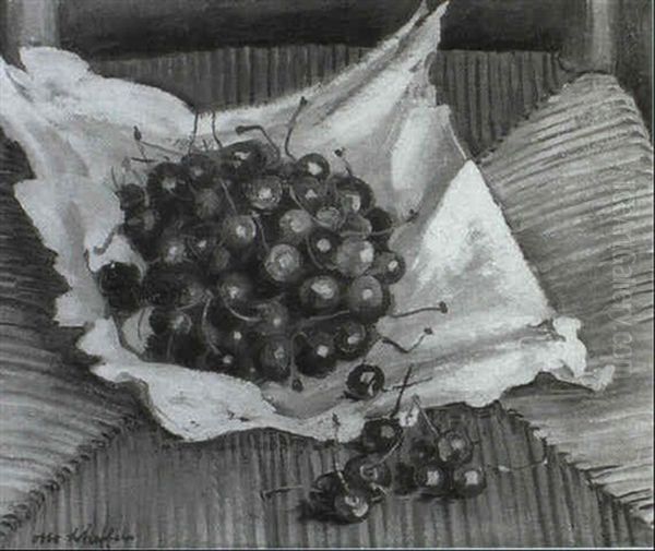 Stilleben Mit Kirschen [verso: Kreideskizze] - view 1