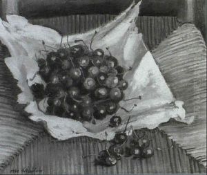 Stilleben Mit Kirschen [verso: Kreideskizze]