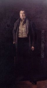 Portrait Of General Lafayette In A Great Coat, Standing by Ary Scheffer