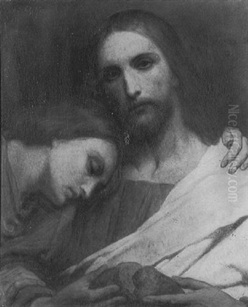 Le Christ Et Saint Jean Ou La Cene - view 1