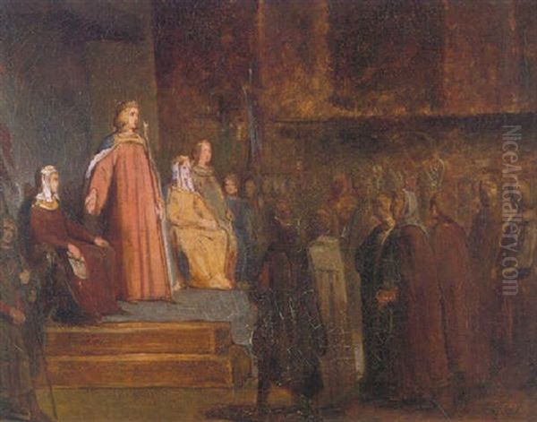St Louis, Leaving On Crusade, Hands The Regency To Queen Blanche, June 13, 1248 - view 1