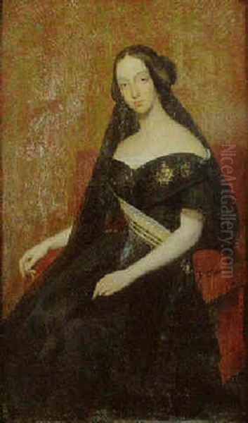 Portrait De La Duchesse De Joinville, Nee Bragance - view 1