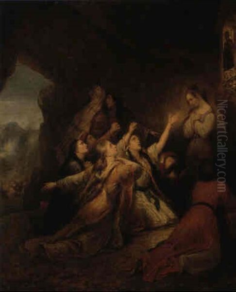 Mujeres Griegas Implorando A La Virgen (la Panagia) Contra Los Turcos - view 1