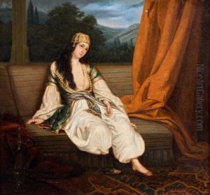 L"odalisque by Henri Scheffer