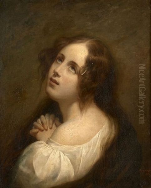 Jeune Femme De Trois-quarts Implorant - view 1