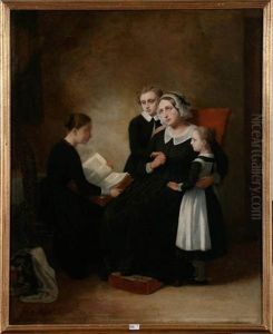 Scene Familiale by Henri Scheffer