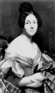 Portrait De Jeune Femme A La Robe Bleue Portrait De Jeune Femme A La Robe Bleue