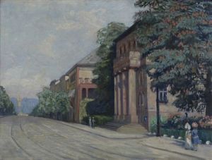 Torhaus Am Wilhelmshoher Platz In Kassel Mit Blick Auf Den Herkules by Paul Scheffer